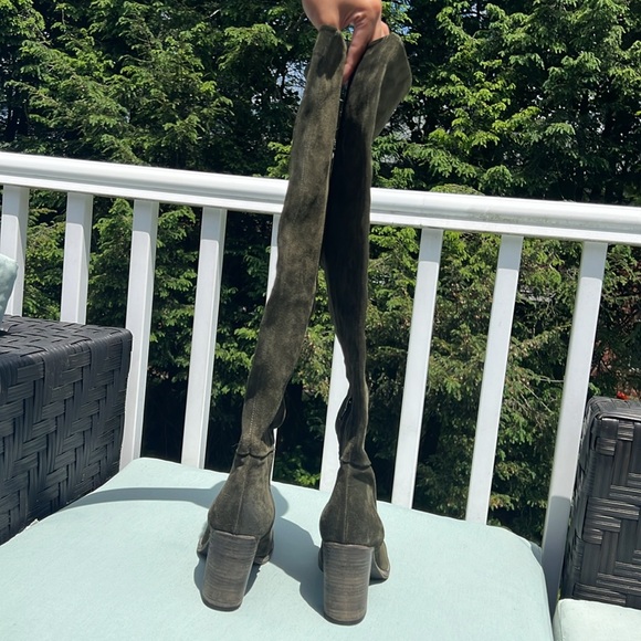 Free People Dakota Over The Knee Boots size 38/7.5 Hunter green - Picture 6 of 11